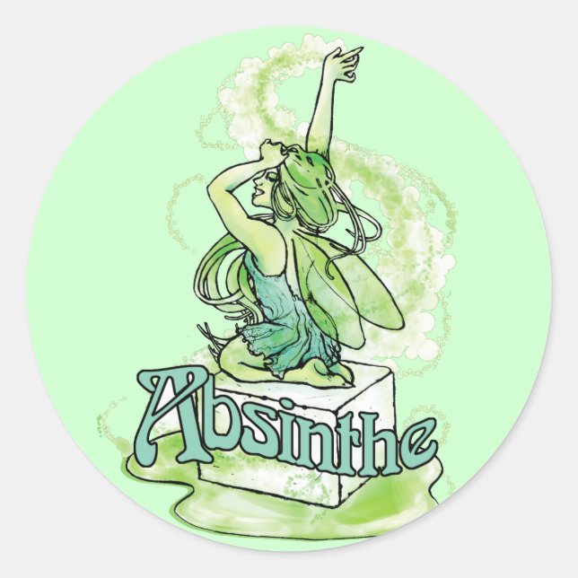 Adesivo Redondo Absinthe Sugar Cube Fairy (Frente)