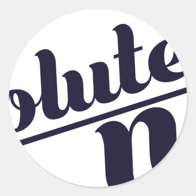 Adesivo Redondo Absolutamente Não (Frente)