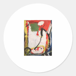 Adesivo Redondo Absrtact Painting Jeff Hankamer Artjunkhaus Art