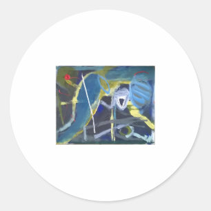 Adesivo Redondo Absrtact Painting Jeff Hankamer Artjunkhaus Yoga