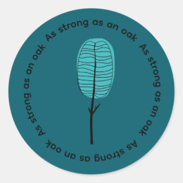 Adesivo Redondo Abstract Cute Tree