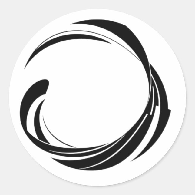Adesivo Redondo Abstract Swirl Circle Design – curved ring artwork (Frente)