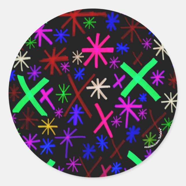 Adesivo Redondo Abstrato (Frente)