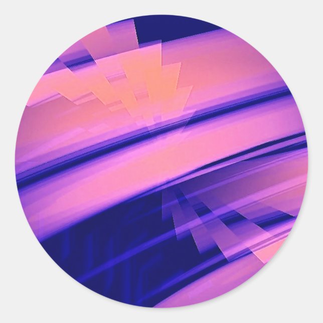 Adesivo Redondo Abstrato (Frente)