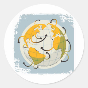 Adesivo Redondo Abstrato