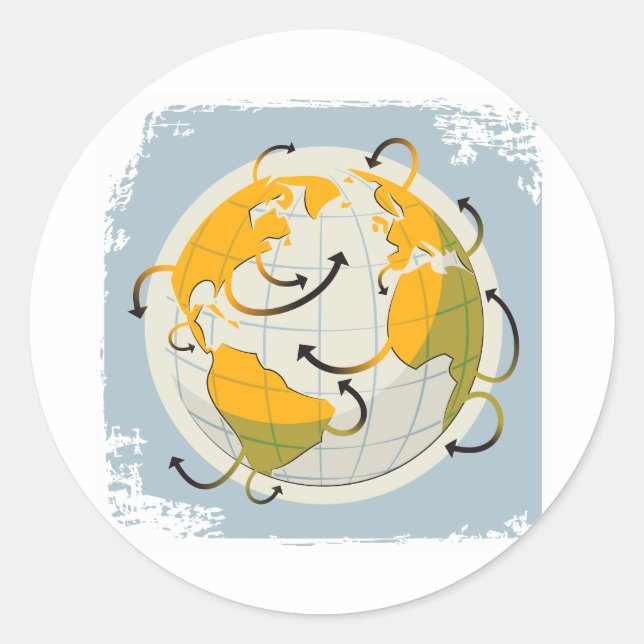 Adesivo Redondo Abstrato (Frente)