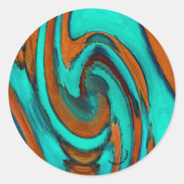 Adesivo Redondo Abstrato