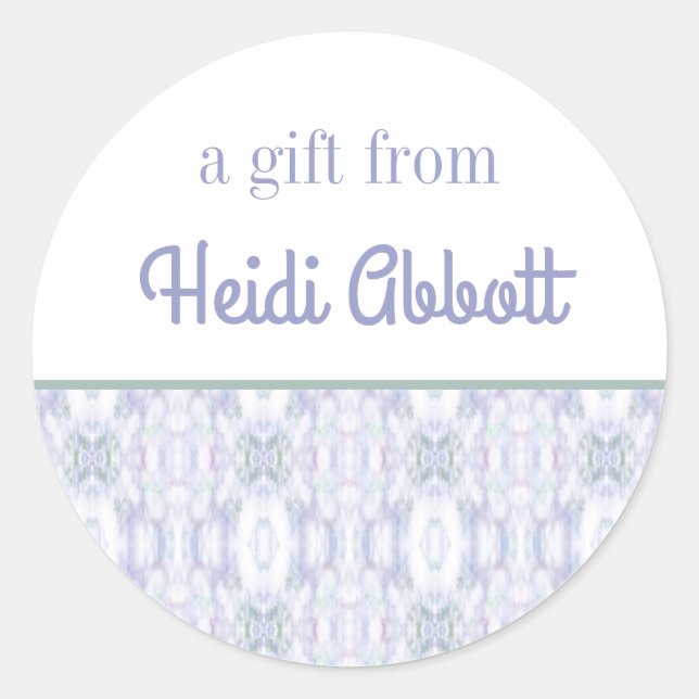 Adesivo Redondo Abstrato Art Personalizado para Presentes (Frente)