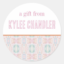 Adesivo Redondo Abstrato Art Personalizado para Presentes