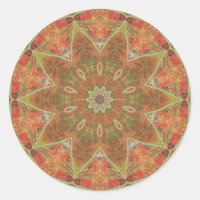 Abstrato Autumn Star Patternos Kaleidoscope Sticke