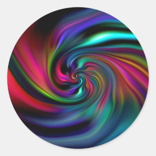 Adesivo Redondo Abstrato Background Spirals Soft I
