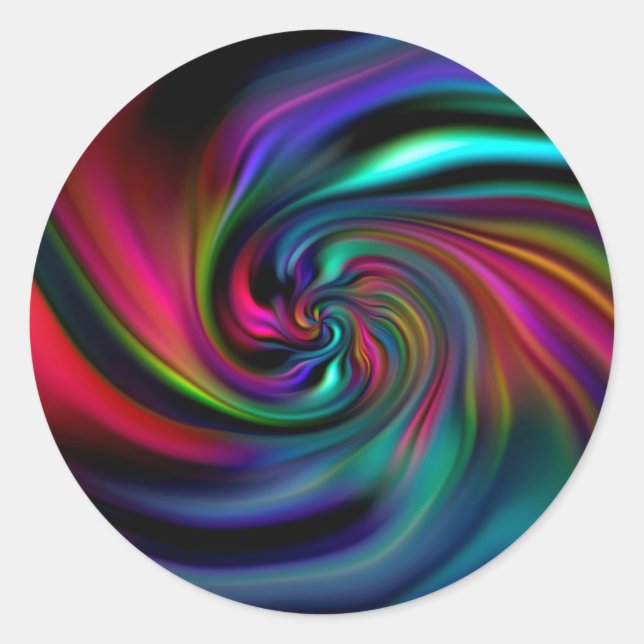 Adesivo Redondo Abstrato Background Spirals Soft I (Frente)