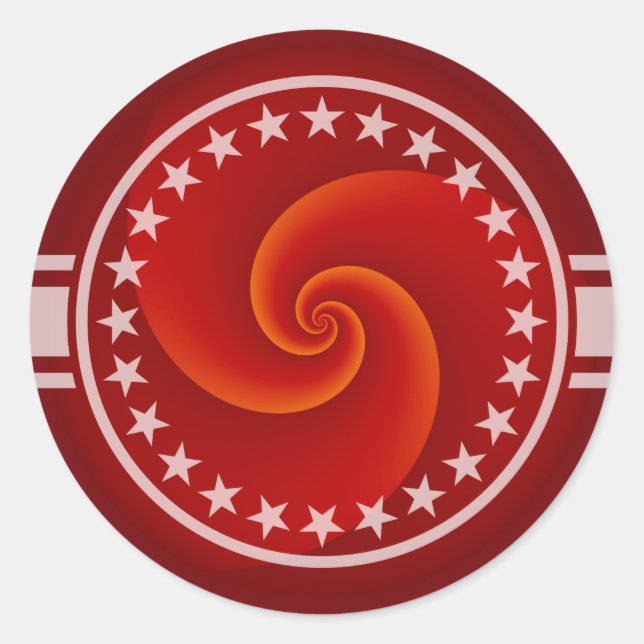 Adesivo Redondo Abstrato Background Spirals soft III + seu texto (Frente)