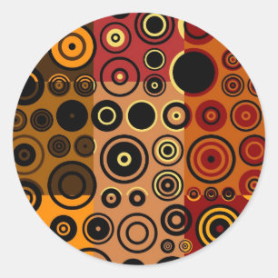 Adesivo Redondo Abstrato de Anos 50