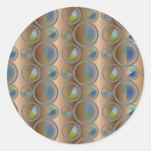 Adesivo Redondo Abstrato de Círculos