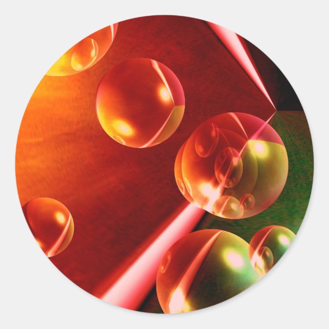 Adesivo Redondo Abstrato de Contemporâneo por Serdar Hizli (Frente)