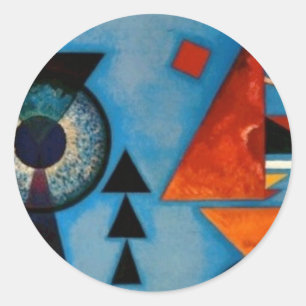 Adesivo Redondo Abstrato de Duro de Soft Kandinsky