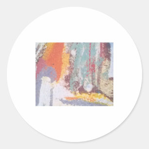 Adesivo Redondo Abstrato de espuma oceânica Jeff Hankamer Artjunkh