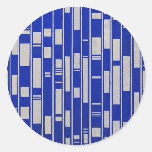 Adesivo Redondo Abstrato de inspiração de têxteis africanos - V2