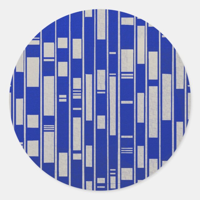 Adesivo Redondo Abstrato de inspiração de têxteis africanos - V2 (Frente)