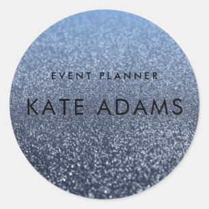 Adesivo Redondo Abstrato de Marinho escura Dourada espumante