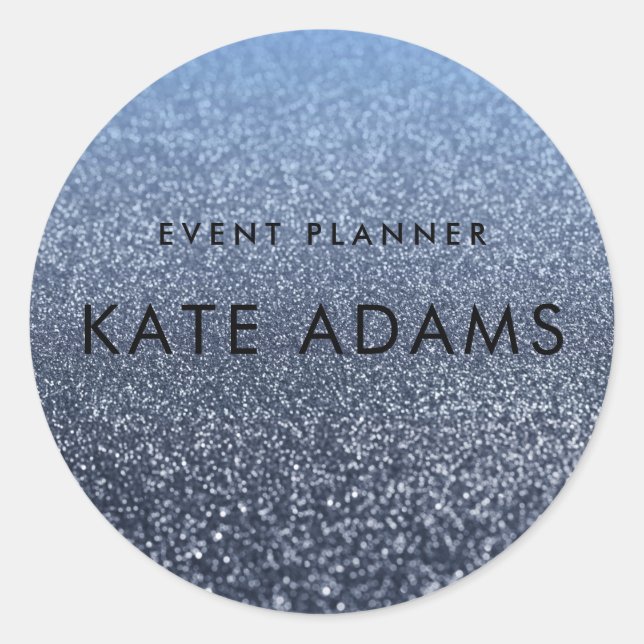 Adesivo Redondo Abstrato de Marinho escura Dourada espumante (Frente)