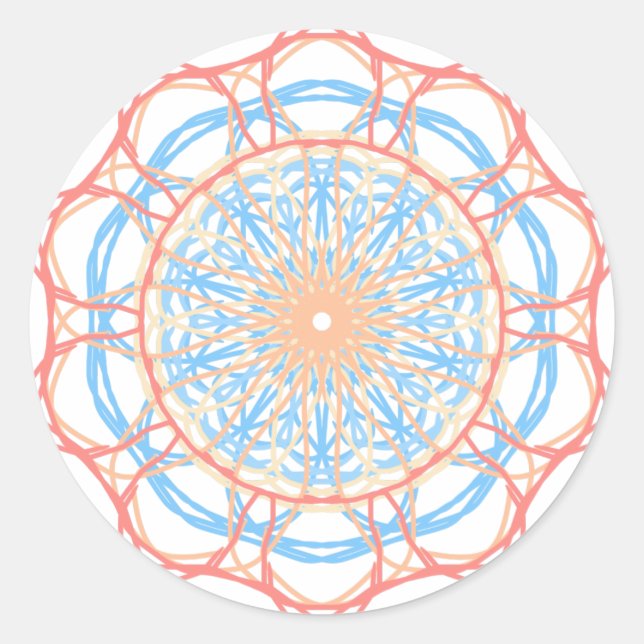 Adesivo Redondo Abstrato de roda-gigante (Frente)