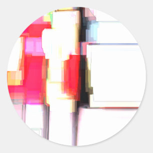 Adesivo Redondo abstrato digital "Blink"