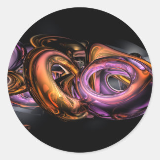 Adesivo Redondo Abstrato dos grafites