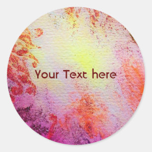 Adesivo Redondo ABSTRATO DOURADO, cor-de-rosa claro