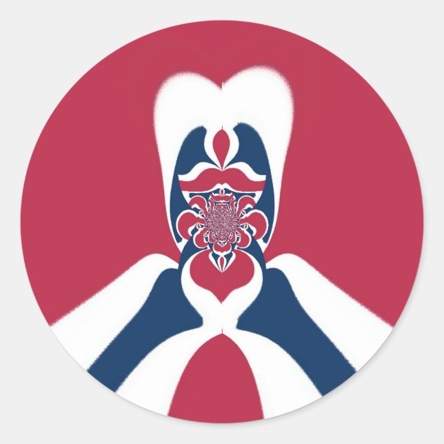 Adesivo Redondo Abstrato E.T. Art Impressão (Frente)