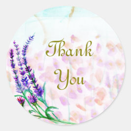 Adesivo Redondo Abstrato Floral Obrigado Sticker