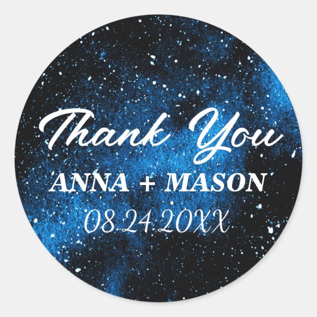 Adesivo Redondo Abstrato Galaxy (Frente)