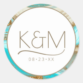 Adesivo Redondo Abstrato Glitter Strata Border ID903