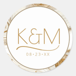 Adesivo Redondo Abstrato Glitter Strata Border Wedding ID903