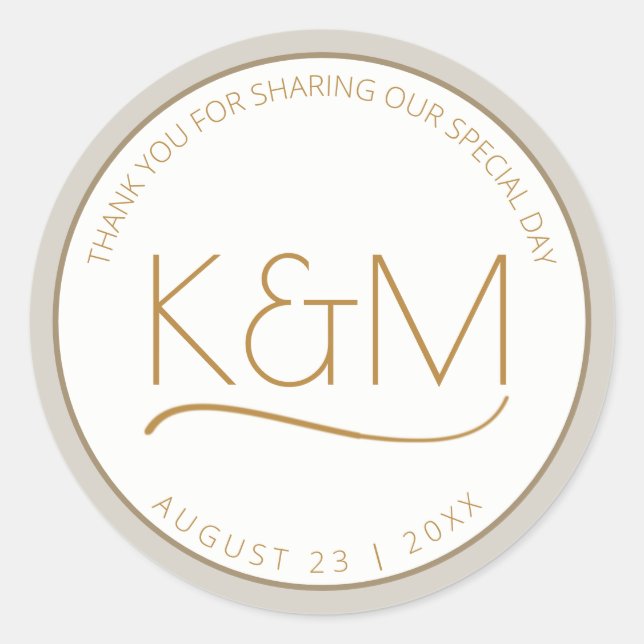 Adesivo Redondo Abstrato Glitter Strata Wedding Obrigado Rua ID903 (Frente)