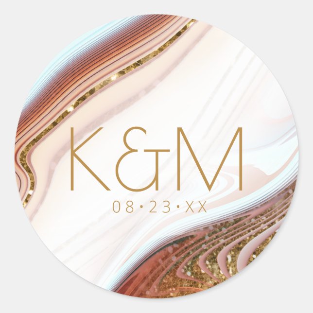 Adesivo Redondo Abstrato Glitter Strata Wedding Wht SW ID903 (Frente)