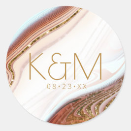 Adesivo Redondo Abstrato Glitter Strata Wedding Wht SW ID903