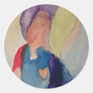 Adesivo Redondo Abstrato Guardian Angel Round Sticker