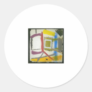 Adesivo Redondo Abstrato Hankamer Artjunkhaus do médio Century Box