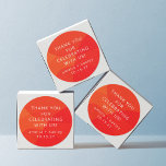 Adesivo Redondo Abstrato Laranja Moderno Casamento Personalizado O<br><div class="desc">Abstrato Moderno Formas de Laranja Casamento Personalizado Único Laranja Muito Obrigado Clássico Adesivo Redondo</div>