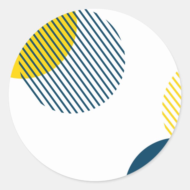 Adesivo Redondo Abstrato moderna, simples, mínima, moderna e moder (Frente)