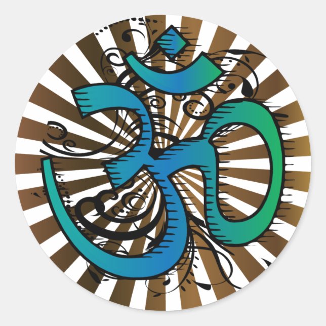 Adesivo Redondo Abstrato-om-4 (Frente)
