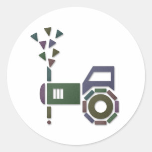 Adesivo Redondo Abstrato ou