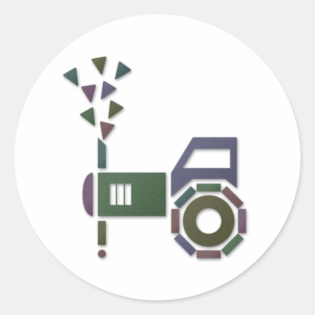 Adesivo Redondo Abstrato ou (Frente)