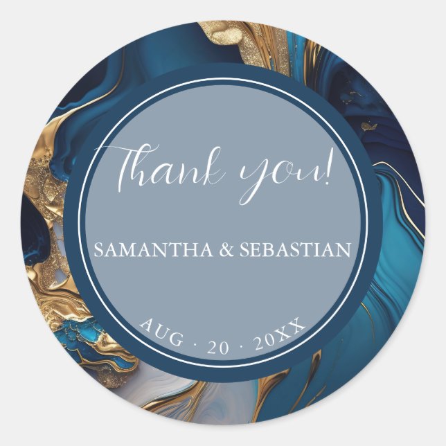 Adesivo Redondo Abstrato Pincel Traço Enrolá Dourado Carvões (Frente)