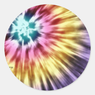 Adesivo Redondo Abstrato Purple Tie Dye