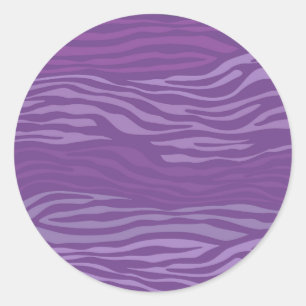 Adesivo Redondo Abstrato roxo da zebra