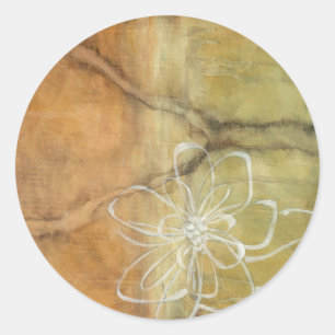 Adesivo Redondo Abstrato Silhuette Painting (Impressão em tom)