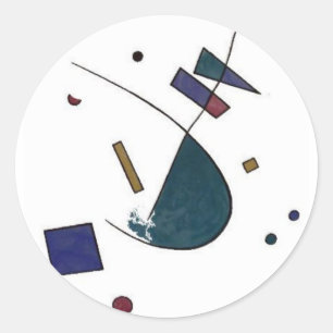 Adesivo Redondo Abstrato Verdi Sticker